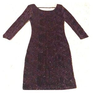 Purple sparkle dress.